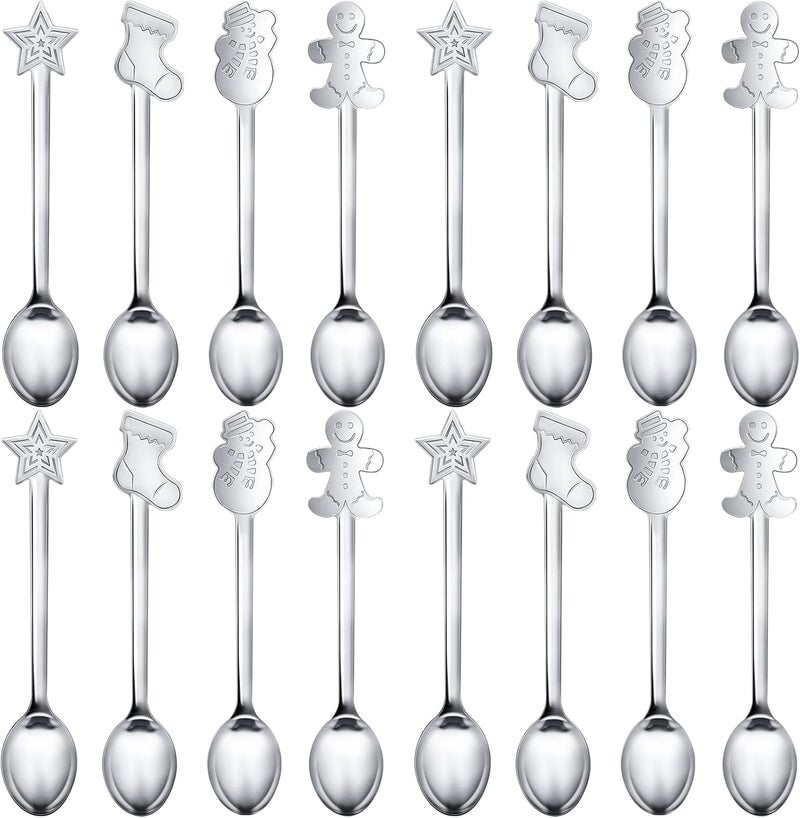 Skyley 32 Pieces Christmas Spoon Set - Image 1
